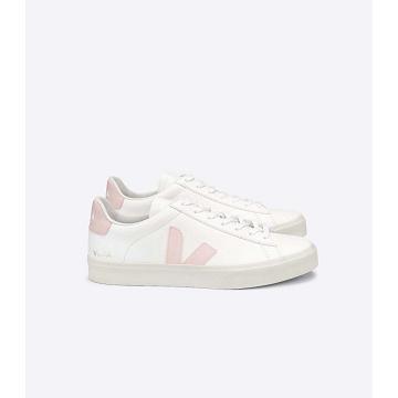 Veja CAMPO CHROMEFREE Low Tops Sneakers Dames White/Pink | BE 463KOR